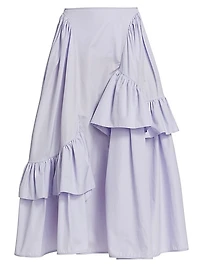 Damara Ruffle Midi-Skirt