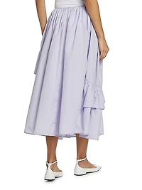 Damara Ruffle Midi-Skirt