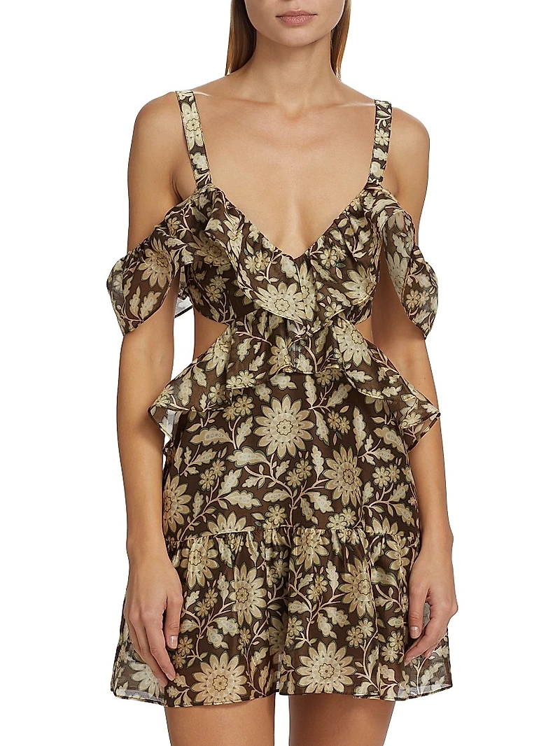Xanita Floral Cut-Out Minidress