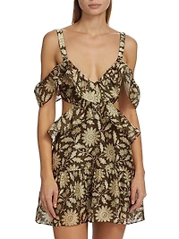 Xanita Floral Cut-Out Minidress