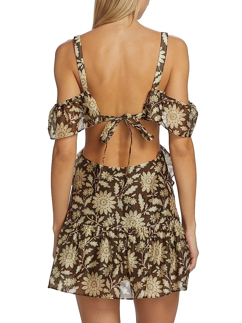 Xanita Floral Cut-Out Minidress