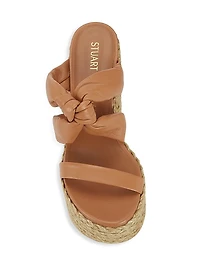 Leather Knotted Espadrille Sandals