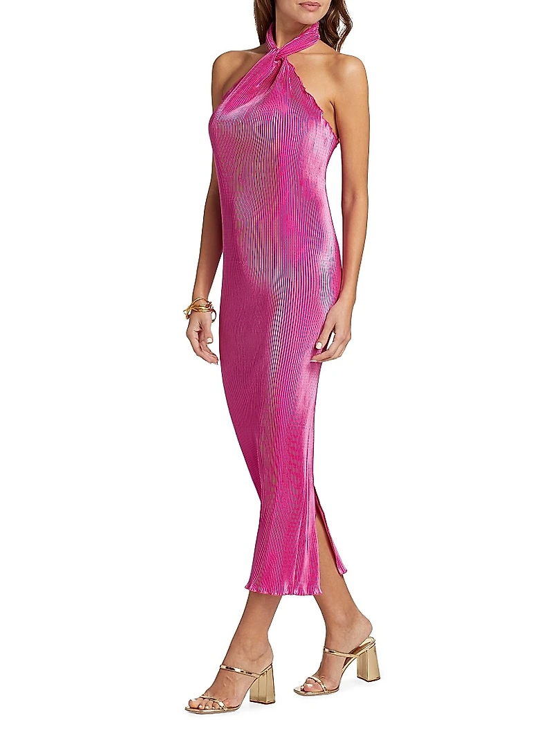 Turlington Satin Midi-Dress