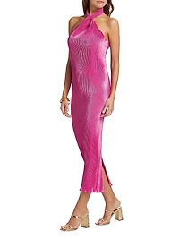 Turlington Satin Midi-Dress