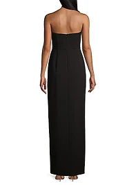 Sweetheart Twill Column Gown