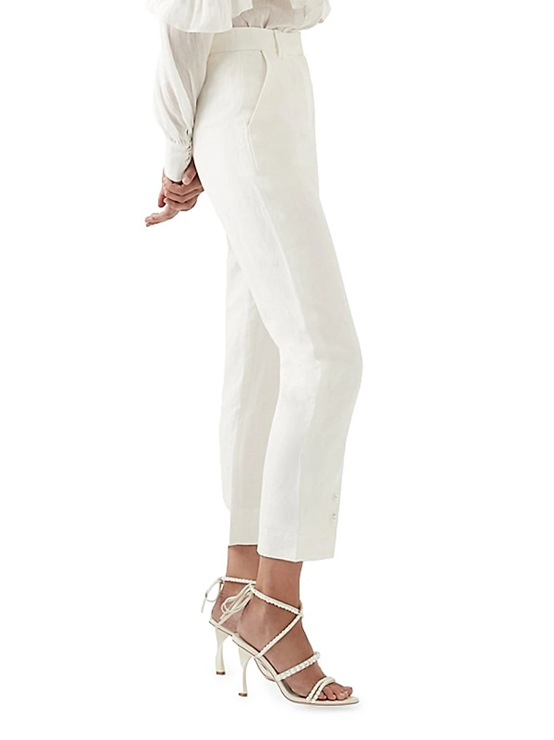 Zita Split-Hem Tapered Pants