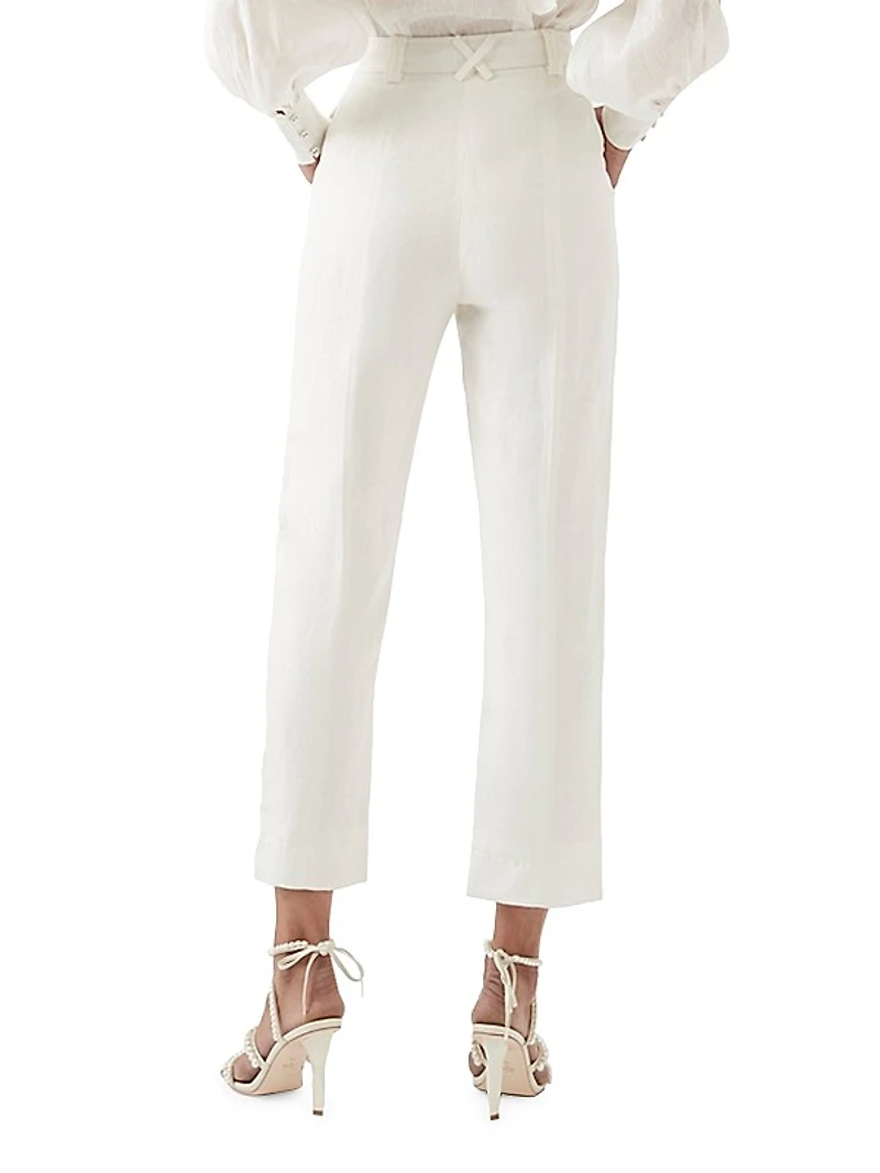 Zita Split-Hem Tapered Pants