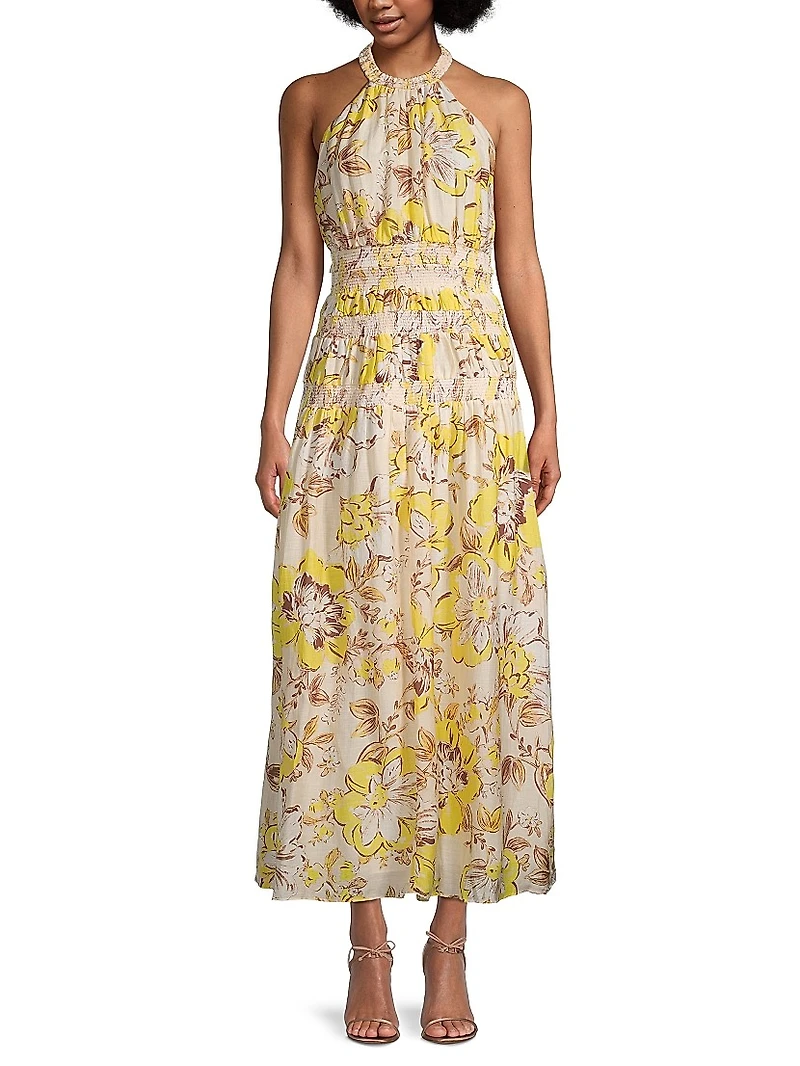 Aisha Floral Smocked Maxi Dress