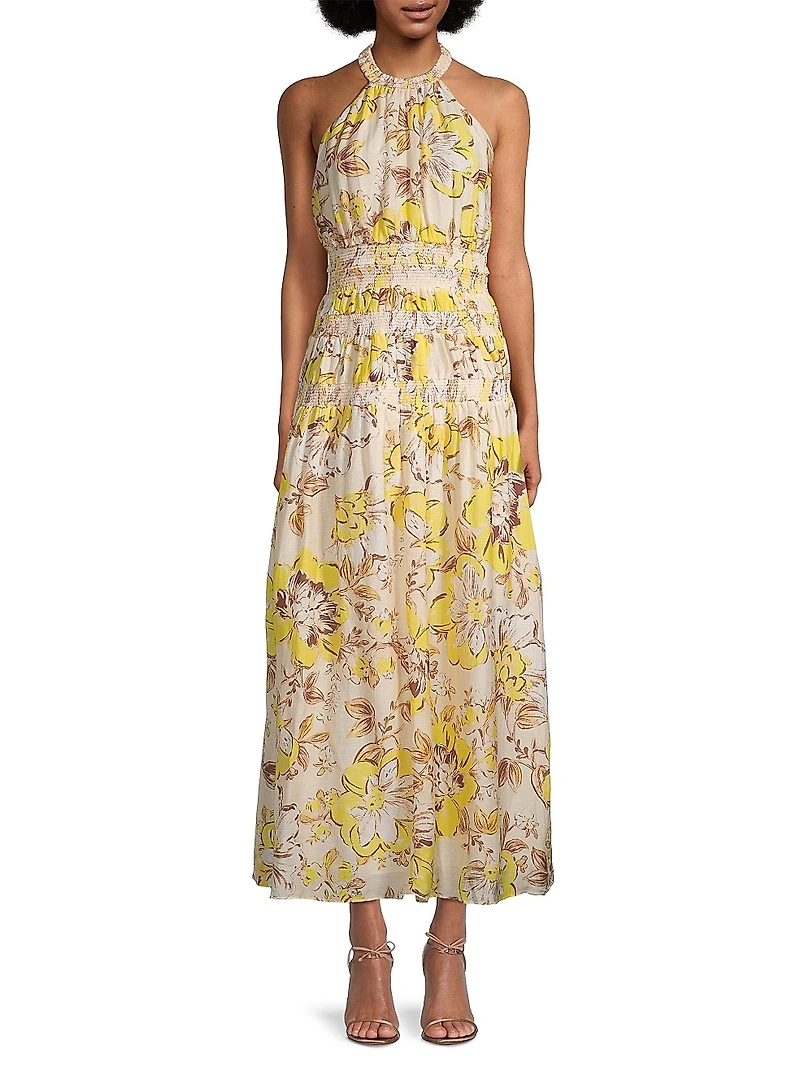 Aisha Floral Smocked Maxi Dress