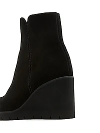 Go 80MM Suede Wedge Booties