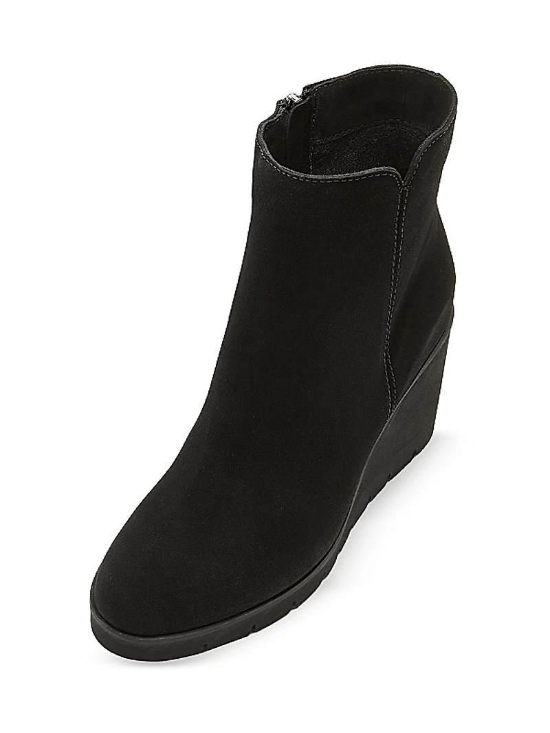 Go 80MM Suede Wedge Booties