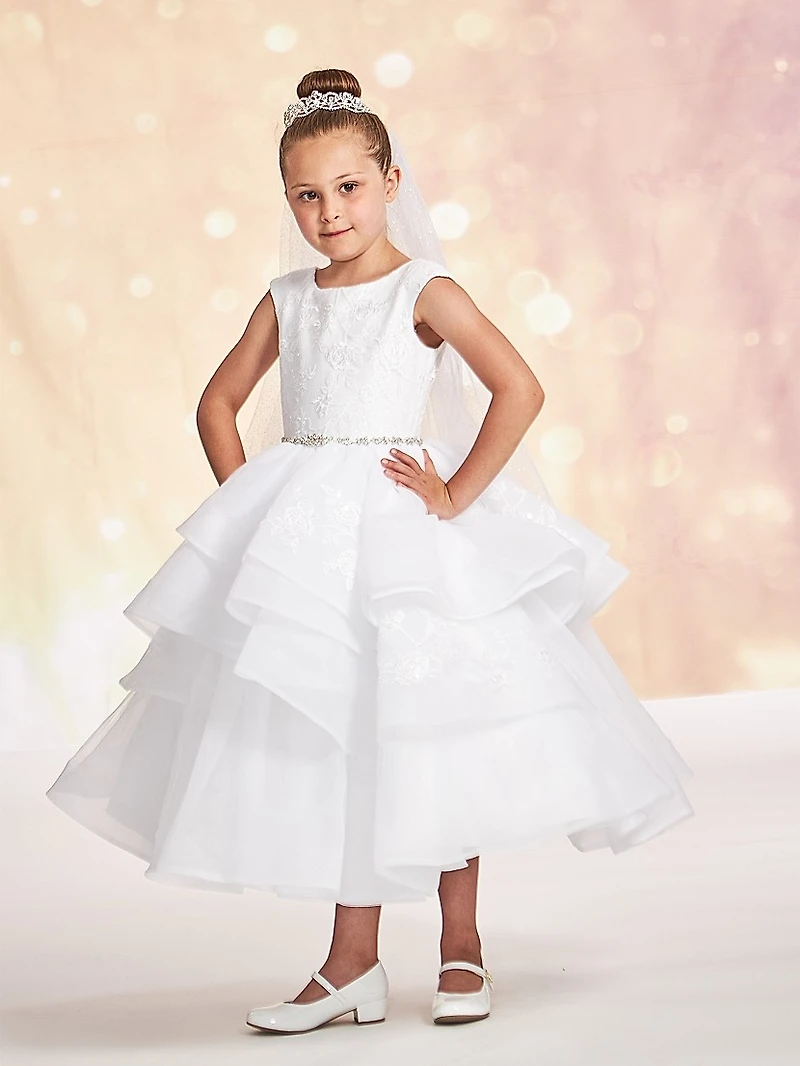 Little Girl's & Communion Sparkle Tulle Tier Dress