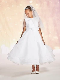Little Girl's & Girl's Communion Organza A-Line Dress