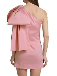 Josselin Taffeta Bow Minidress