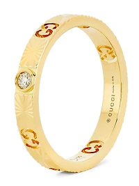 Icon 18K Yellow Gold & 0.03 TCW Diamond Star Ring