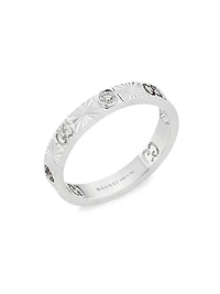 Icon 18K White Gold & 0.03 TCW Diamond Star Ring
