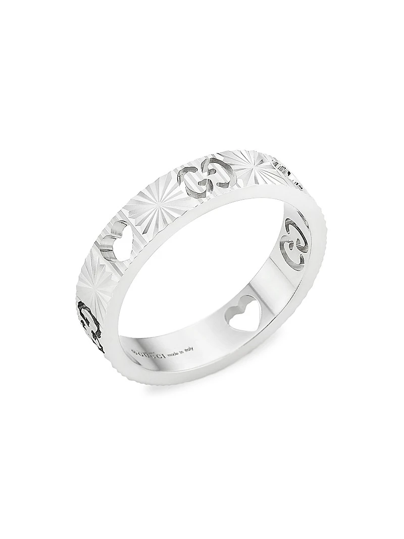 Icon 18K White Gold Star Ring