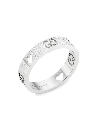 Icon 18K White Gold Star Ring