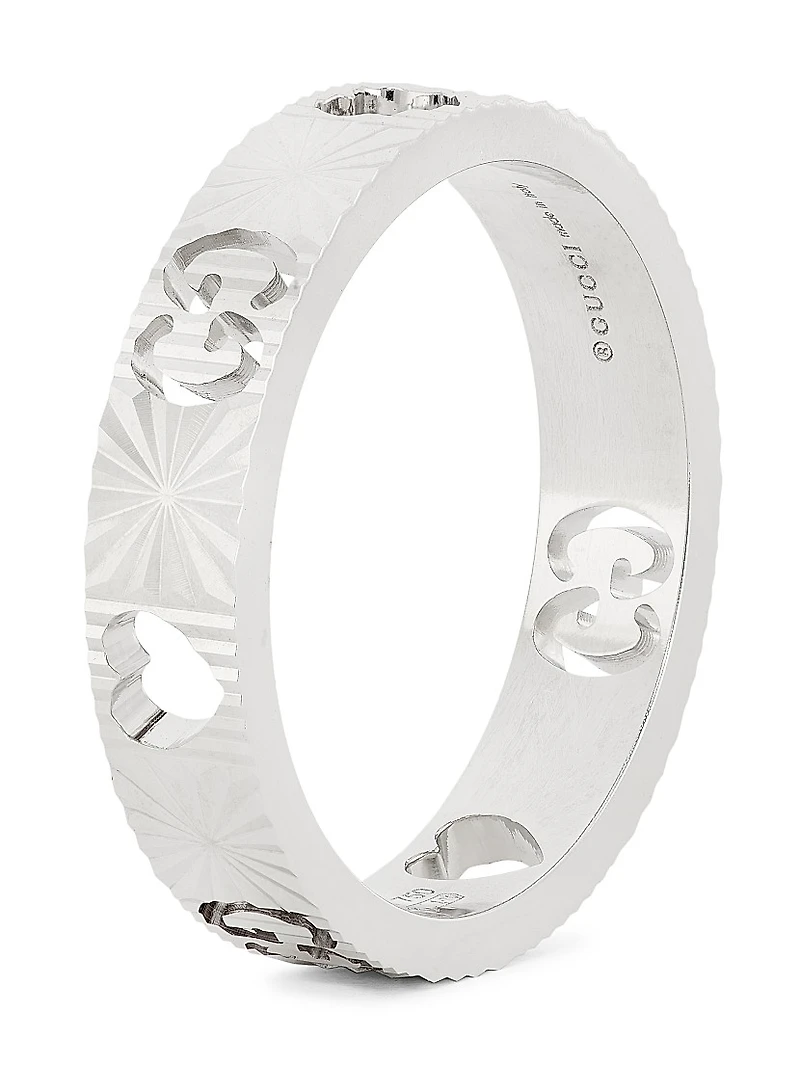 Icon 18K White Gold Star Ring