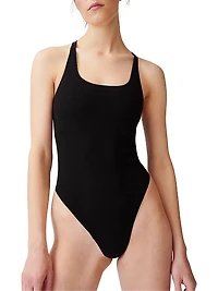 Soft Ribbed Lowback Bodysuit
