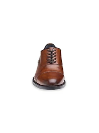 J&M Collection Flynch Leather Cap-Toe Oxfords