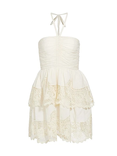 Savannah Ruffled Lace Minidress