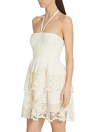Savannah Ruffled Lace Minidress