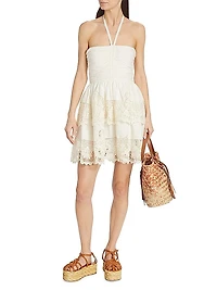 Savannah Ruffled Lace Minidress