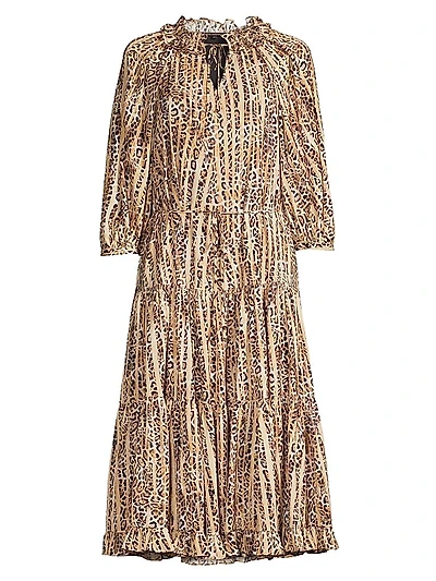 Whistler Animal-Printed Midi-Dress