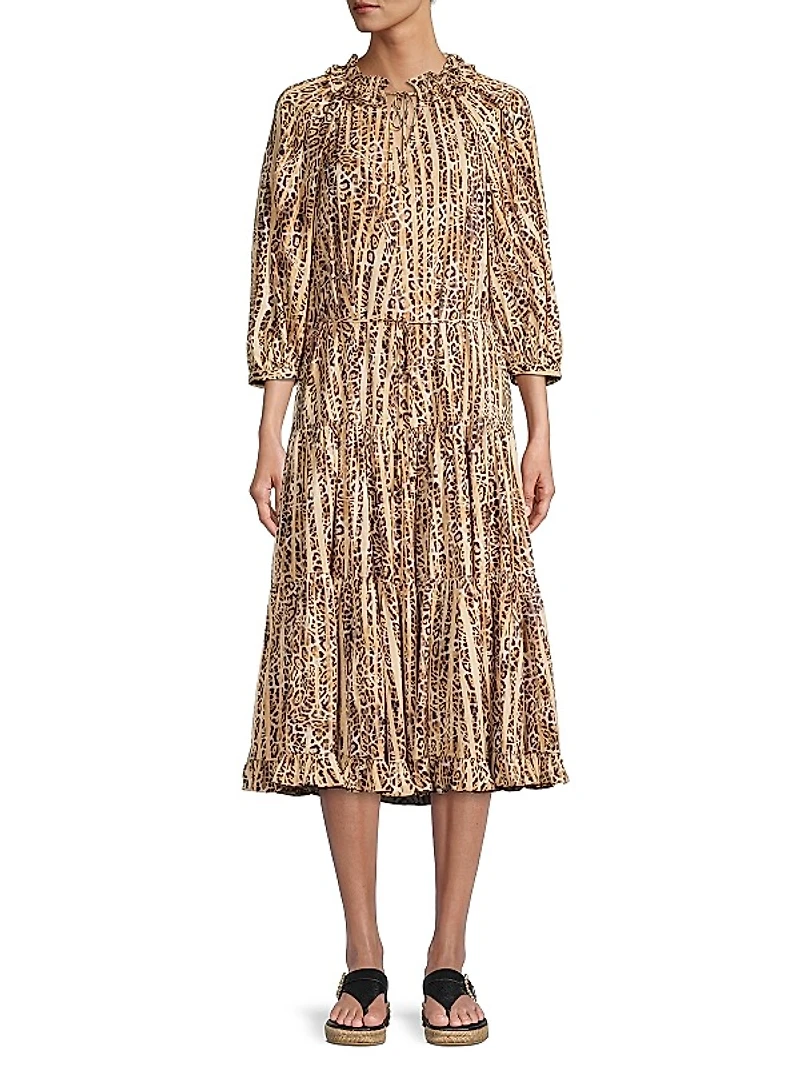 Whistler Animal-Printed Midi-Dress