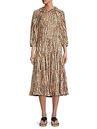 Whistler Animal-Printed Midi-Dress