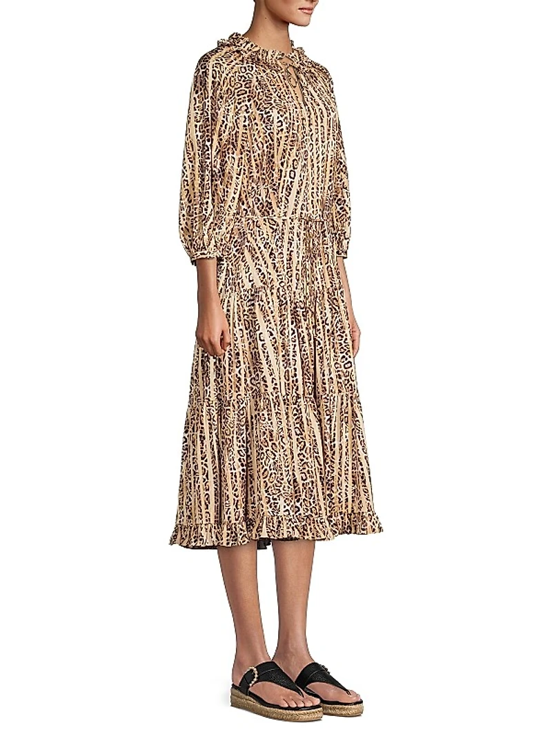 Whistler Animal-Printed Midi-Dress