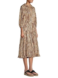 Whistler Animal-Printed Midi-Dress