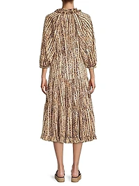 Whistler Animal-Printed Midi-Dress