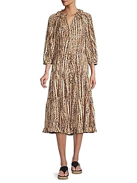 Whistler Animal-Printed Midi-Dress