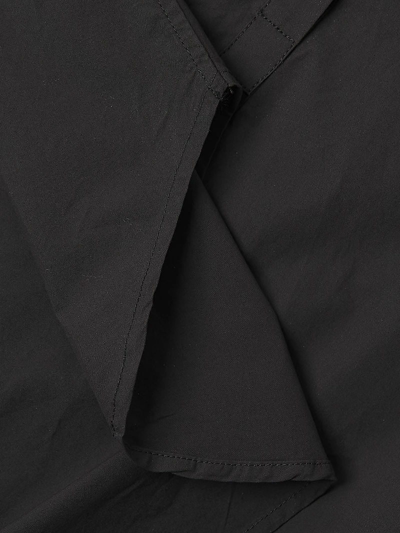 Sara B Ruffled Cotton Henley Shirt