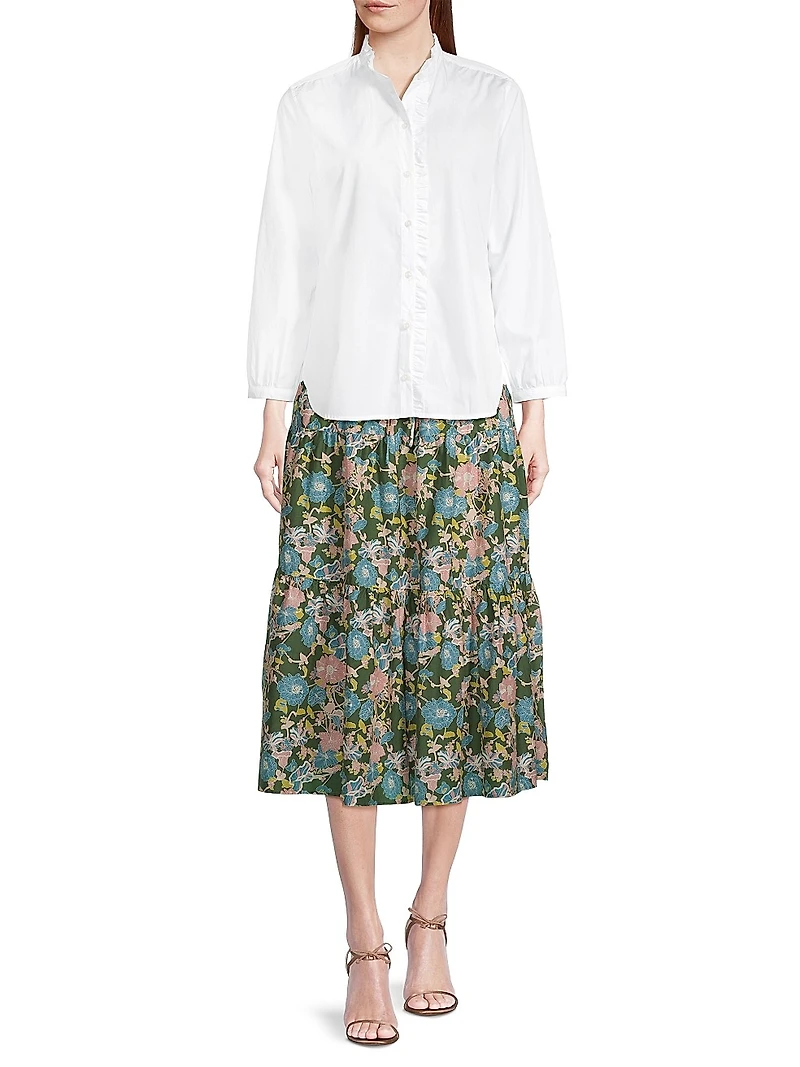 Henea Ruffled Cotton Shirt