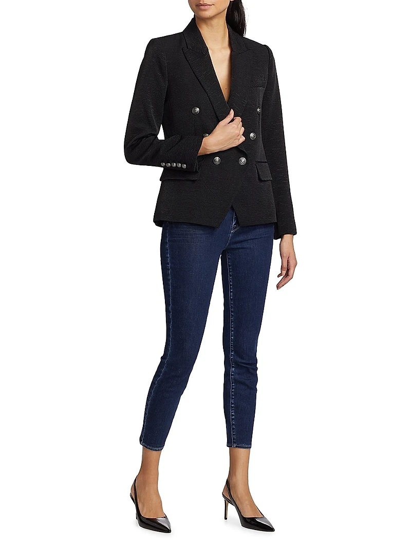 Kenzie Cotton-Blend Double-Breasted Blazer