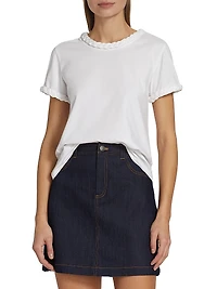 Braided Cotton Pullover Tee