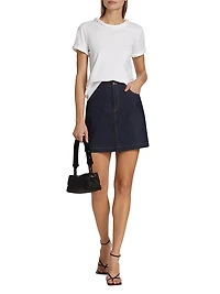 Braided Cotton Pullover Tee