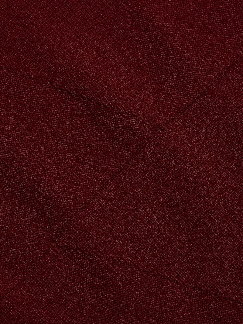 Triangle Stitch Wool-Blend Turtleneck Sweater