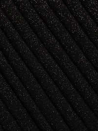 Metallic Rib-Knit Midi-Dress