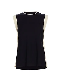 Collection Contrast Rib-Knit Shell