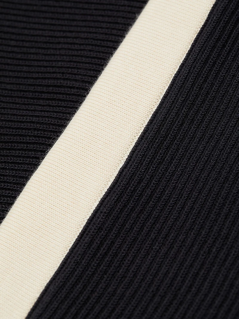 Collection Contrast Rib-Knit Shell