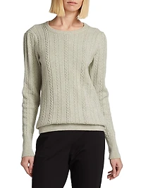 COLLECTION Sparkle Cable-Knit Sweater