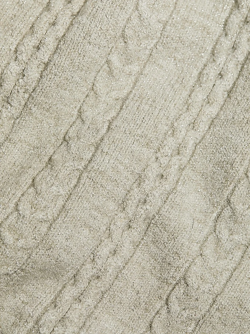 COLLECTION Sparkle Cable-Knit Sweater