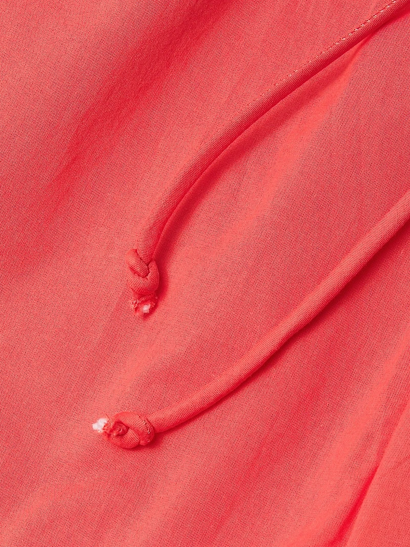 Drawstring Cotton Wide Crop Pants