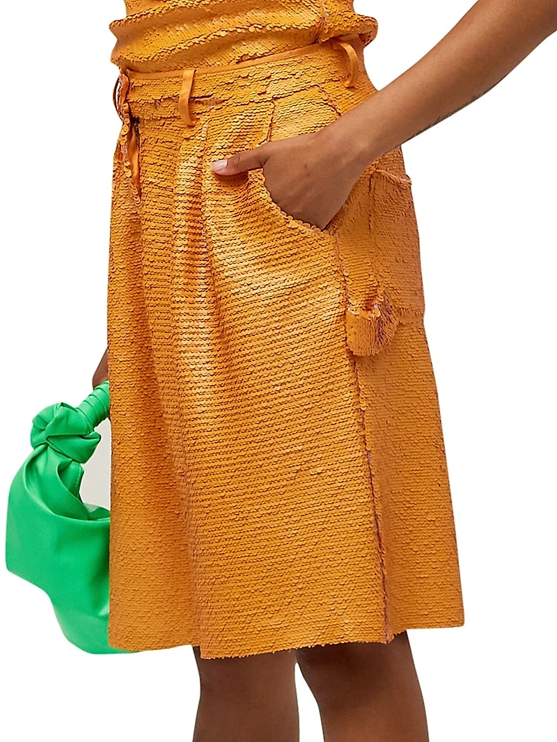 Didi Sequin-Embroidered Bermuda Shorts