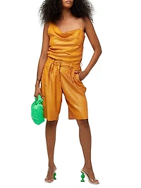 Didi Sequin-Embroidered Bermuda Shorts