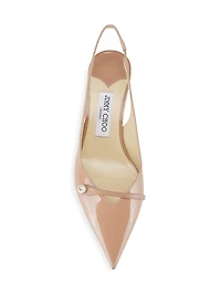 Amita 45MM Patent Leather Kitten Heel Pumps